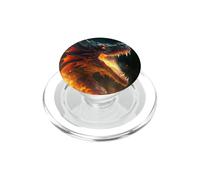 La majestad del dragón de Fuego en el Poder y Las Llamas PopSockets PopGrip para MagSafe