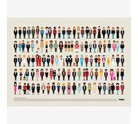 La Majorette à Moustache - Póster de Vestiaire Musical de la Variedad Francesa - 50 cm x 70 cm - Se entrega en un tubo protector de cartón (53 cm x 6 cm) para los amantes de la música