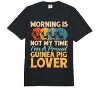 La mañana no es mi Momento, Soy Amante de los Animales, Amante de los Conejillos de Indias Comfort Colors Adult Heavyweight T-Shirt
