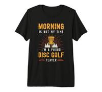 La mañana no es mi Momento Soy un Amante del Disc Golf, Jugador de Disc Golf Camiseta Premium