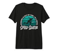 La mañana no es mi Momento Soy un Amante del Patinaje de Velocidad Patinador de Velocidad Camiseta Premium
