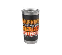 La mañana no es mi momento Soy un jugador de disco volador de disc golfistas Vaso térmico de acero inoxidable de doble pared