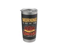 La mañana no es mi momento, soy una amante de las conchas y bollos dulces Vaso térmico de acero inoxidable de doble pared