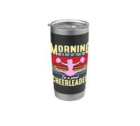 La mañana no es mi momento, soy una orgullosa porrista de Cheer Squad Vaso térmico de acero inoxidable de doble pared