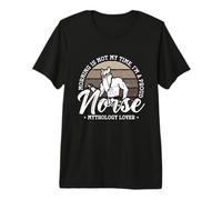 La mañana no es mi Tiempo Amante nórdico Viking Mitología nórdica Camiseta Premium