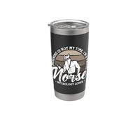 La mañana no es mi tiempo Amante nórdico Viking Mitología nórdica Vaso térmico de acero inoxidable de doble pared