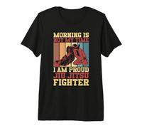 La mañana no es mi Tiempo Brazilian Jiu Lover Jiu Jitsu Fighter Camiseta Premium