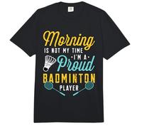 La mañana no es mi Tiempo, Soy Entrenador de bádminton Jugador de bádminton Comfort Colors Adult Heavyweight T-Shirt