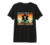 La mañana no es mi Tiempo Soy farmacéutico Técnico de Farmacia Camiseta Premium