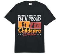 La mañana no es mi Tiempo Soy Proveedor de guardería Trabajador de Cuidado Infantil Comfort Colors Adult Heavyweight T-Shirt