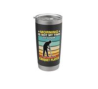 La mañana no es mi tiempo Soy un jugador de croquet maestro de croquet Vaso térmico de acero inoxidable de doble pared