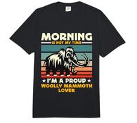 La mañana no es mi Tiempo Soy un mamut lanudo paleontólogo Comfort Colors Adult Heavyweight T-Shirt
