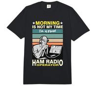 La mañana no es mi Tiempo Soy un Operador de Radio de la Torre de Radio Ham Comfort Colors Adult Heavyweight T-Shirt