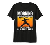 La mañana no es mi Tiempo Soy un Orgulloso Amante del Qigong de Artes Marciales Camiseta Premium