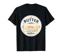 La Mantequilla Hace Que Todo Sea Mejor Acción de Gracias Navidad Humor Camiseta gráfica económica