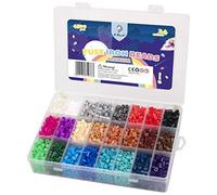 La Manuli Cuentas para Planchar - 4500 Piezas Fuse Beads - 24 Colores Oscuros - Midi 5mm - para DIY Manualidades Manualidad