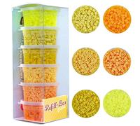La Manuli Cuentas para Planchar Amarillo Naranja - 3000 Piezas - Fuse Beads Midi 5mm - para DIY Manualidades Manualidad