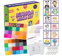 La Manuli Cuentas para Planchar - Fuse Beads Kit 2.6mm - 30,000 Piezas - Manualidades y Creación de Figuras de Anime, Set Avanzado de Pixel Art para Niños
