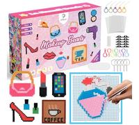 La Manuli Cuentas para Planchar - Fuse Beads Kit Completo con Papel de Planchado, 11000 Piezas, 34 Colores, Plantillas, Manualidades para Niñas Cumpleaños Navidad