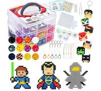 La Manuli Cuentas para Planchar - Fuse Beads Kit, Juego Completo con 2 Plantillas, 5mm Beads, 6000 Piezas, 20 Colores, para DIY Manualidad, Regalos