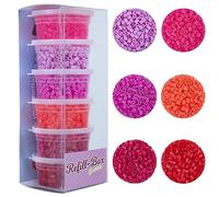 La Manuli Cuentas para Planchar Rojo - 3000 Piezas - Fuse Beads Midi 5mm - para DIY Manualidades Manualidad