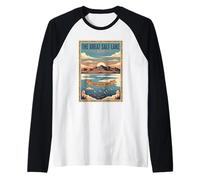 La Maravilla Natural única del Agua Salada de Great Salt Lake Utah Camiseta Manga Raglan