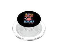 La Maravillosa Flor de la Paz del Día del Retroceso de los 60 para Profesora de Historia PopSockets PopGrip para MagSafe