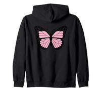 La mariposa rosa sueña en grande Sudadera con Capucha