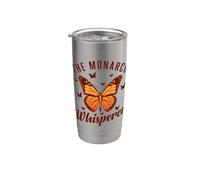 La mariposa susurradora monarca Vaso térmico de acero inoxidable de doble pared