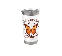 La mariposa susurradora monarca Vaso térmico de acero inoxidable de doble pared
