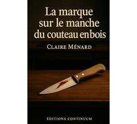 La marque sur le manche du couteau en bois