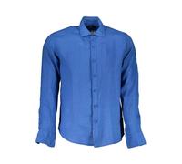 La Martina - Camisa Azul de Lino de Manga Larga - Shirts - Hombre - Azul - L -