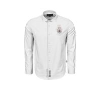La Martina Camisa 'MBCG01' gris claro / blanco S gris claro / blanco