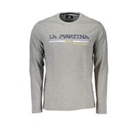 La Martina Camiseta de algodón gris para hombre, Gris, XX-Large