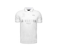La Martina Camiseta 'MAP320' gris / blanco Hombre La Martina S gris / blanco