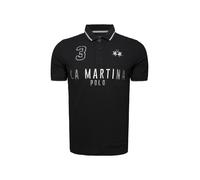 La Martina Camiseta 'MAP320' negro / blanco Hombre La Martina S negro / blanco