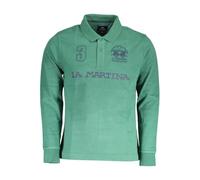 La Martina Green Cotton Polo Shirt XXL
