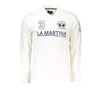 La Martina Polo de algodón blanco para hombre, Blanco, X-Large