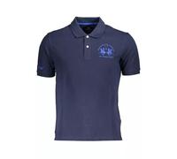 La Martina Elegante polo de algodón azul para hombre, Azul, Medium