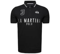 La Martina Polo para hombre MAP320, Negro , 3XL