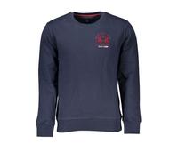 La Martina Sudadera azul elegante con cuello redondo bordado para hombre, Azul, Medium