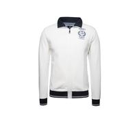La Martina Sudadera con cremallera 'MAF001' negro / blanco M negro / blanco