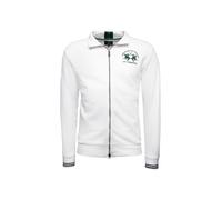 La Martina Sudadera con cremallera 'MAF300' verde / blanco L verde / blanco