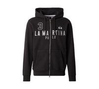 La Martina Sudadera con cremallera 'MBF305' negro / blanco natural S negro / blanco natural