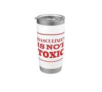 La masculinidad no es tóxica entrenamiento de humor masculino alfa político Vaso térmico de acero inoxidable de doble pared