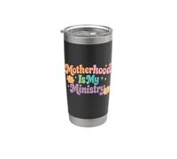 La maternidad es mi ministerio Fe Familia Día de la Madre Vaso térmico de acero inoxidable de doble pared