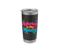 La maternidad es mi ministerio Fe Familia Día de la Madre Vaso térmico de acero inoxidable de doble pared