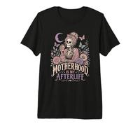 La Maternidad es mi Vida después de la Muerte, Espeluznante Esqueleto, mamá, Pastel gótico Camiseta Premium