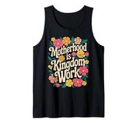 La Maternidad es Trabajo del Reino Camiseta Cristiana Floral Camiseta sin Mangas