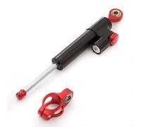 La Mayoría De Las Motocicletas Scooters Eléctricos Amortiguador De Dirección Ajustable Estabilizador De 10 Pulgadas Amortiguadores Aluminio Accesorios Motocicletas Amortiguador de Dirección(Black Red)